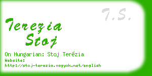 terezia stoj business card